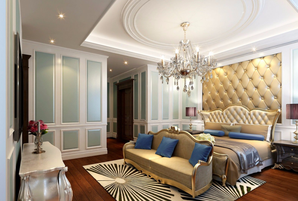 360平欧式风格别墅卧室装修设计图