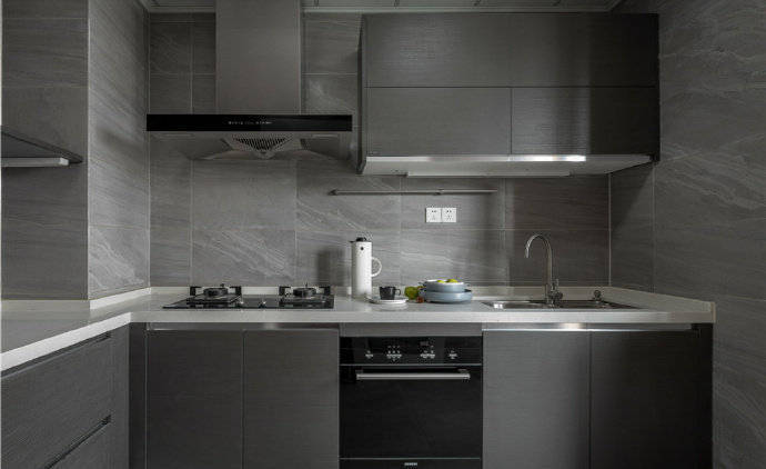 120平米现代简约三居室厨房装修效果图