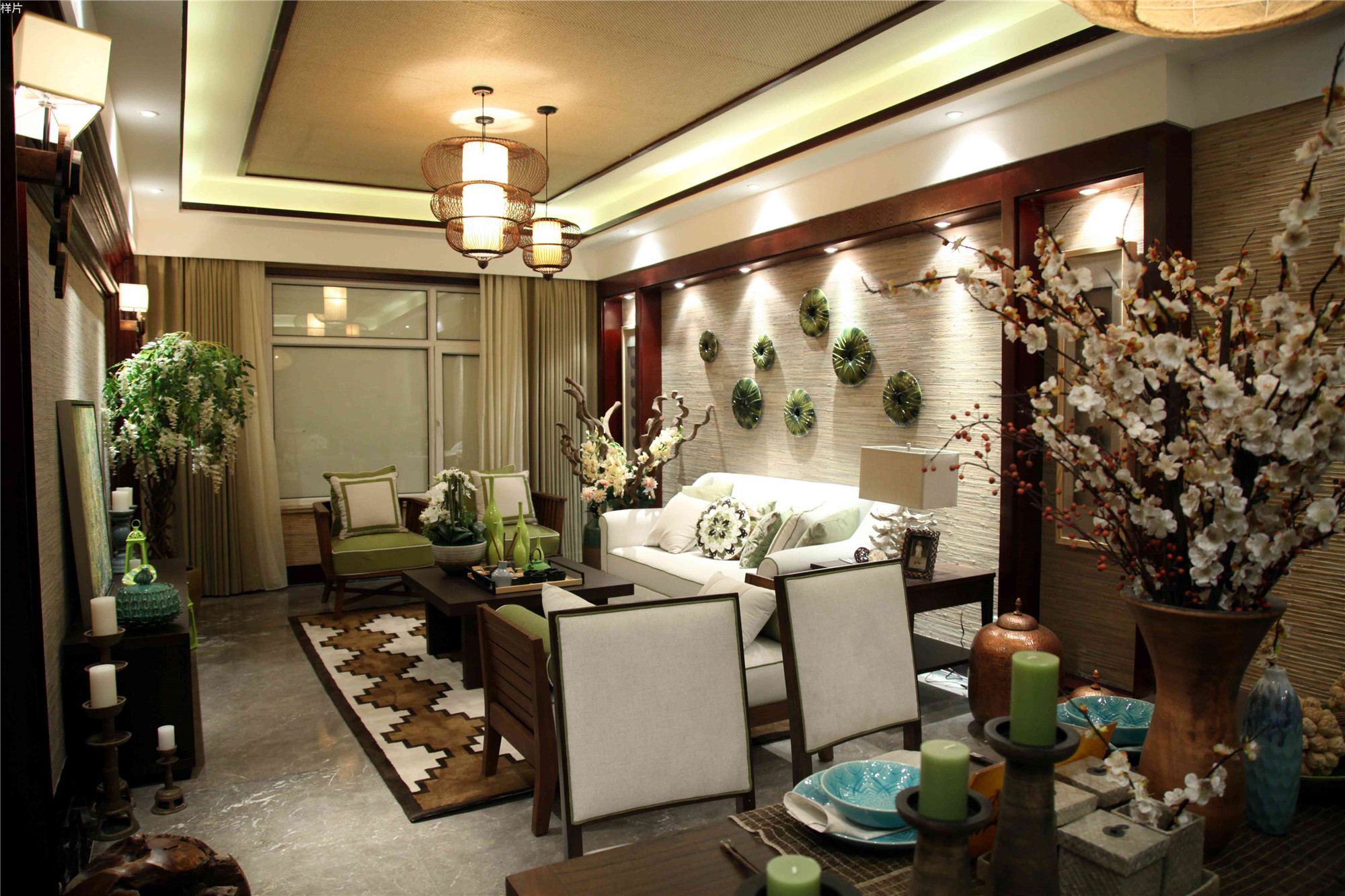 东南亚风格三居室客厅装修效果图
