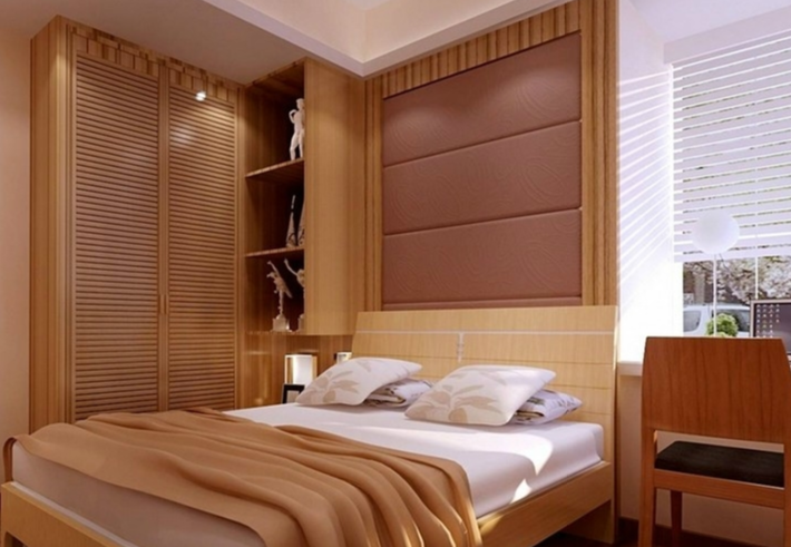 中式风格卧室壁柜设计效果图