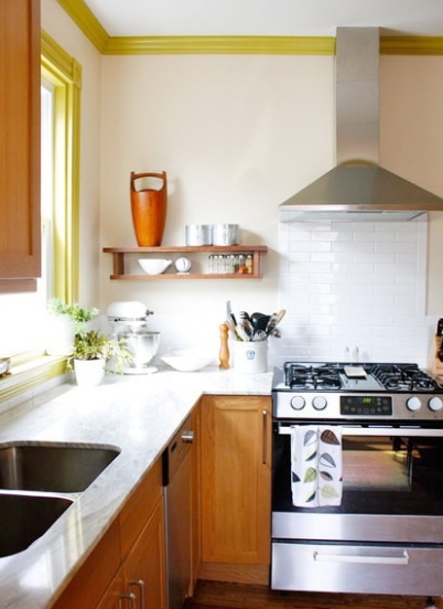 现代风格厨房置物架装修设计图
