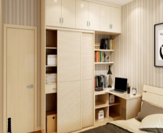 带书桌衣柜的装修效果图，凭实力节省房屋空间!